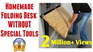 How To Make Folding Table at Home  Building a Wall Mounted Folding Desk  DIY table