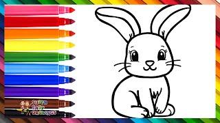 Draw and Color a Cute Bunny  Drawings for Kids