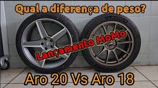 Peso Roda STEALTH MOMO aro 20 Vs Carbon Budapest aro 18