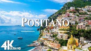 FLYING OVER POSITANO 4K UHD - Relaxing Music Along With Beautiful Nature Videos - 4K Video HD