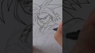 Drawing Future Trunks SSJ1 #supersaiyan #dragonball #shorts