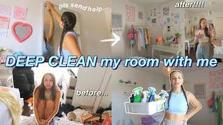 DEEP CLEAN MY MESSY ROOM WITH ME this will motivate you.. lol