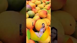 mango fruit with  pretty girl and sexy.