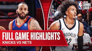 KNICKS vs NETS  NBA SUMMER LEAGUE  FULL GAME HIGHLIGHTS