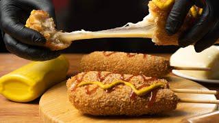 ASMR Mozzarella Cheese Corn Dog recipe  KOREAN STREET FOOD