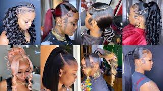 New & Latest Sleek Ponytail Hairstyles For Black Women 2023  Cute #braidshairstyles