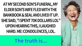 My second sons funeral was on when my eldest sons wife stole the bankbook using $70k