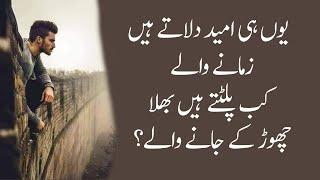 Best Poetry  Yun Hi Umeed Dilaty Hain Zamany Waly  Urdu Poetry  Hindi Poetry