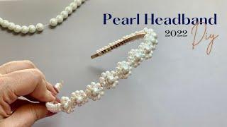 Pearl Headband Diy  How to make headband with pearl