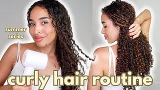 SUMMER CURLY HAIR ROUTINE  Ft. #AliExpress