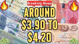 Iraqi DinarAround $3.90 - $4.20News Guru Intel Update IQD Value to USD