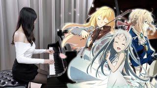 The Most Emotional Anime Songs「Secret Base  Watashi no Uso  Sincerely」Piano Medley  Rus Piano