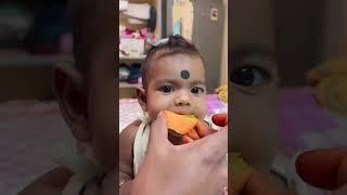 Baby Eating orange  #shorts