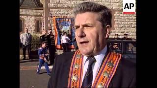 NORTHERN IRELAND CATHOLICS ATTEMPT TO BLOCK PARADE BY ORANGEMEN