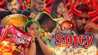 මගේ යාලුවන්ට කැව්වා ලොකෙ සැරම Ramen එක - The Spiciest Ramen in the World - Kaviya