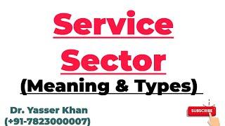 Service Sector  Meaning Of Service Sector  Types Of Service Sector