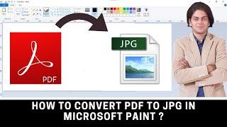 How to convert pdf to jpg in Microsoft paint ?