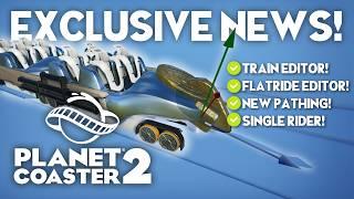 Planet Coaster 2 - GAMEPLAY EXLUSIVE INFO - Scaling Train Editor and more