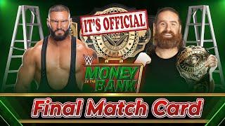 WWE Money in the Bank 2024 Official Match Cards