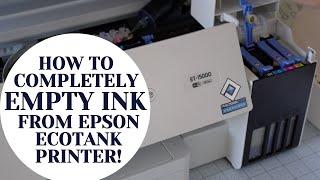How to COMPLETELY Empty Drain Ink from Epson EcoTank to Change Ink or Deal with Clogs