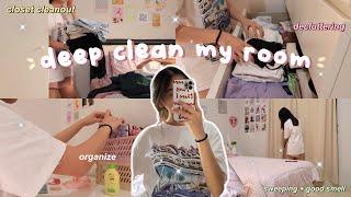 a day in my life  deep clean my room with me declutter organize closet cleanout ෆ˙ᵕ˙ෆ