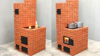 How to make a wood stove from bricks is amazing