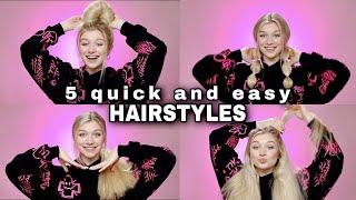 5 QUICK & EASY HAIRSTYLES  Charli Elise