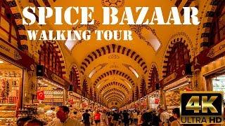Istanbul Spice Bazaar Walking Tour in 4K Istanbul Travel Guide 2019
