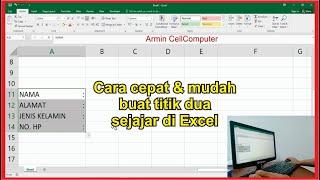 Cara buat titik dua sejajar di Excel cepat dan mudah