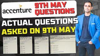 Accenture 9th May 2024 Actual Questions  Accenture Reasoning Questions 