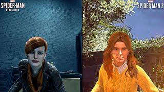 Marvels Spider Man Remastered MJ Watson Vs. Marvels Spider Man 2 MJ Watson  Comparison