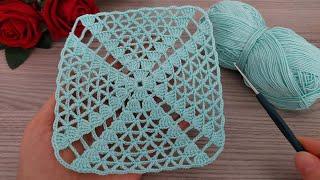 Gorgeous Easy Beautiful Square Crochet Pattern  Beginner-Friendly Knitting Tutorial  Tığ İşi Kare