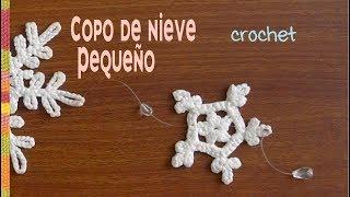 Copo de nieve PEQUEÑO tejido a crochet en 2 HILERAS para móvil ️ Tejiendo Perú