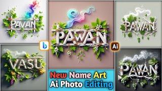 New Name Art Ai Photo Editing  Viral 3d Name Art Photo Editing  Bing Images Creators New Trends 