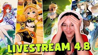 REACCIÓN AL LIVESTREAM DE LA 4.8  *NUEVOS* PERSONAJES DE *NATLAN*   wondergea 