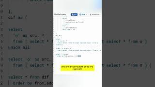 Sharing useful SQL query to compare the results of two different queries