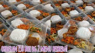 Orderan 150 box Repeat order yg ketiga kali resep tumis buncis wortelcapcay rendang dan ayam