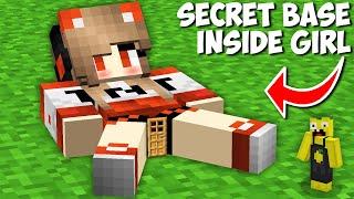 I found the MOST SECRET BASE INSIDE THE TNT GIRL in Minecraft  NEW SECRET TNT DOOR 