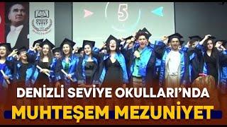 Denizli Seviye Okullarında muhteşem mezuniyet