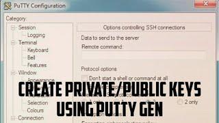 Putty Tool  Generate Keys