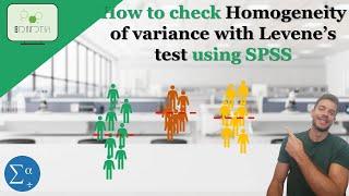 How to check homogeneity of variance with Levenes test using SPSS #homogeneity #variance #SPSS