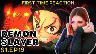 BEST EPISODE  Demon Slayer S1E19  First time REACTION