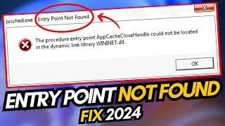 100% Fixed Entry Point Not Found Dynamic Link Library DLL Error in Windows 111087