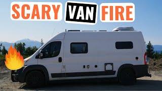 Camper Van Fire While RVing in Homer Alaska  Real Vanlife Issues