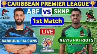 Antigua & Barbuda Falcons vs St Kitts & Nevis Patriot 1st T20  ABF vs SKNP Live Score & Commentary