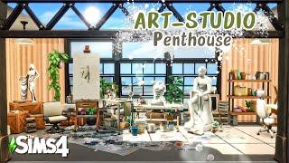 Art Studio Penthouse  NO CC  The Sims 4 Stop Motion Speed Build