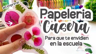 PAPELERÍA CASERA sin imprimir ️ Para que te envidien tus compañeros 