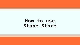 How to use Stape Store Step-by-step guide