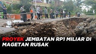 Hujan Lebat Proyek Jembatan Rp1 Miliar di Magetan Rusak Diterjang Banjir Bandang #iNewsPagi 1111