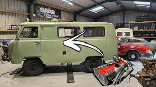 Saab B234 Swapped Uaz 452 - Turbo Pipe Work Completed